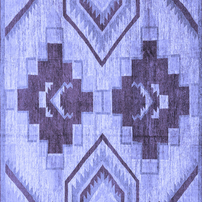 Square Abstract Blue Modern Rug, abs3283blu