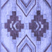 Square Abstract Blue Modern Rug, abs3283blu