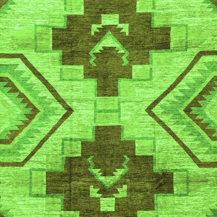 Machine Washable Abstract Green Modern Area Rugs, wshabs3283grn