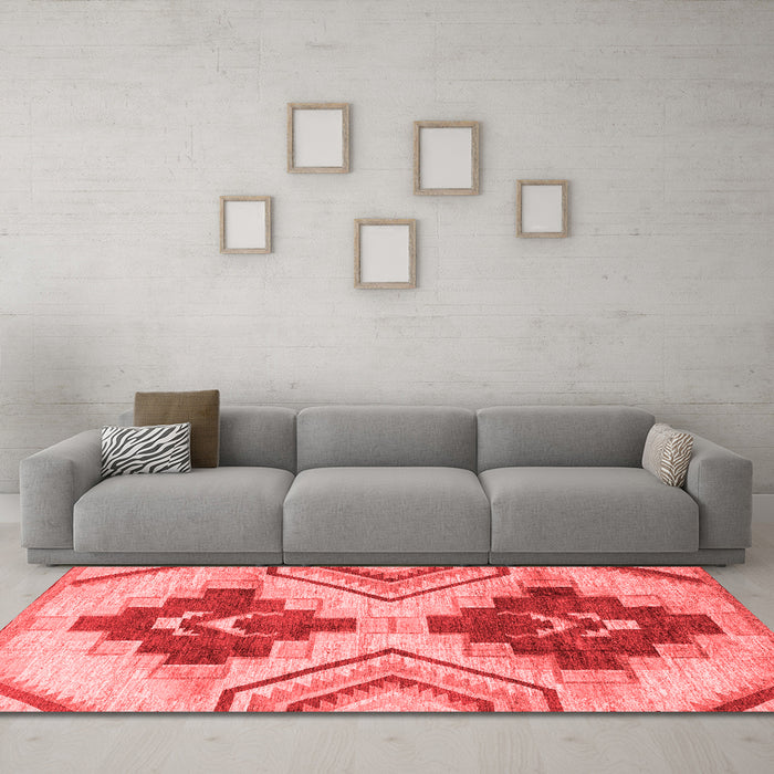 Modern Red Washable Rugs