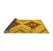 Sideview of Abstract Yellow Modern Rug, abs3283yw