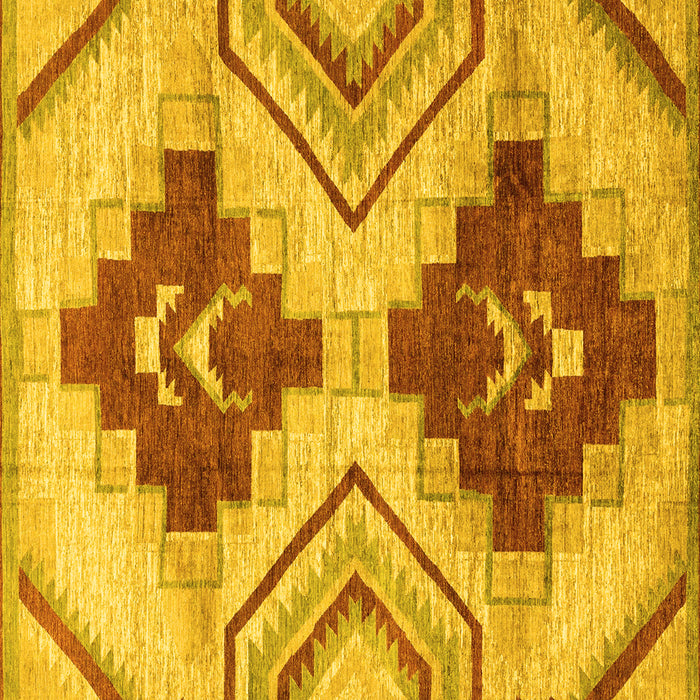 Square Machine Washable Abstract Yellow Modern Rug, wshabs3283yw
