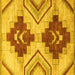 Square Machine Washable Abstract Yellow Modern Rug, wshabs3283yw