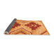 Sideview of Abstract Orange Modern Rug, abs3283org