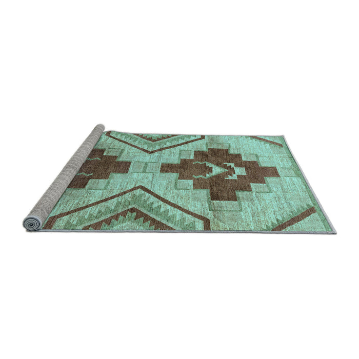 Sideview of Machine Washable Abstract Light Blue Modern Rug, wshabs3283lblu