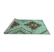 Sideview of Machine Washable Abstract Light Blue Modern Rug, wshabs3283lblu