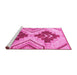 Sideview of Machine Washable Abstract Pink Modern Rug, wshabs3283pnk