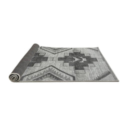 Sideview of Abstract Gray Modern Rug, abs3283gry