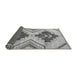 Sideview of Abstract Gray Modern Rug, abs3283gry