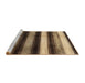 Sideview of Machine Washable Abstract Bakers Brown Rug, wshabs3284