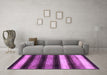 Machine Washable Abstract Purple Modern Area Rugs in a Living Room, wshabs3284pur