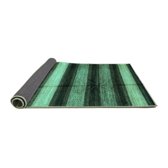 Sideview of Abstract Turquoise Modern Rug, abs3284turq