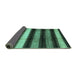 Sideview of Abstract Turquoise Modern Rug, abs3284turq