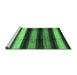 Sideview of Machine Washable Abstract Emerald Green Modern Area Rugs, wshabs3284emgrn