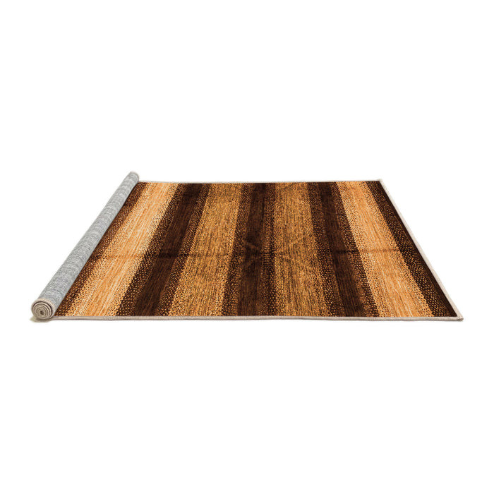 Sideview of Machine Washable Abstract Orange Modern Area Rugs, wshabs3284org