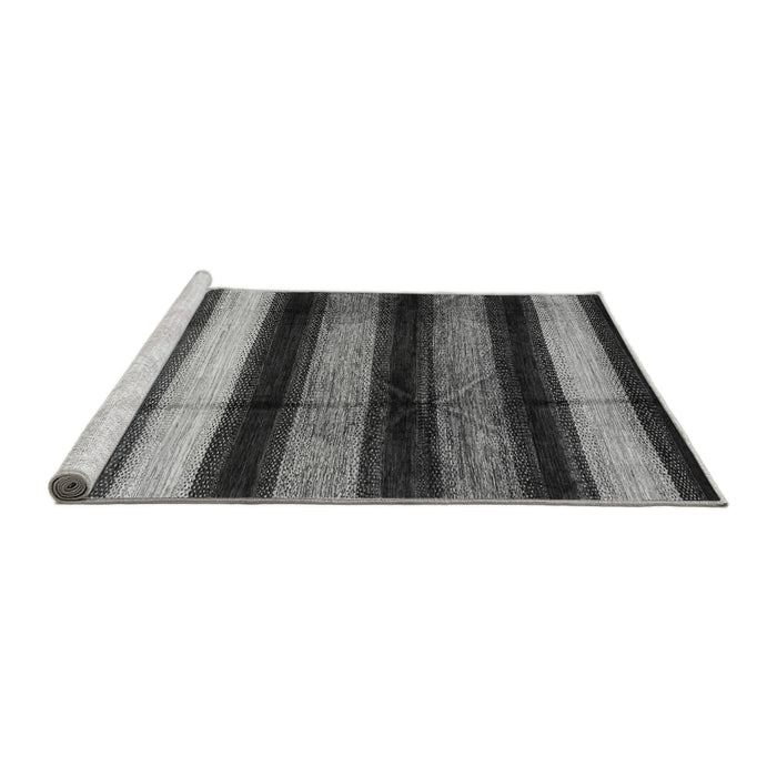 Sideview of Machine Washable Abstract Gray Modern Rug, wshabs3284gry