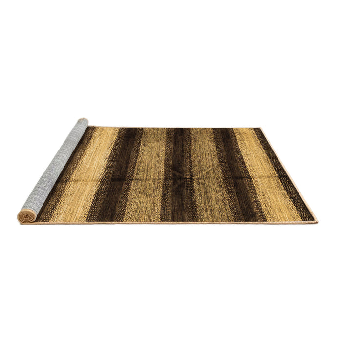 Sideview of Machine Washable Abstract Brown Modern Rug, wshabs3284brn