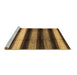 Sideview of Machine Washable Abstract Brown Modern Rug, wshabs3284brn