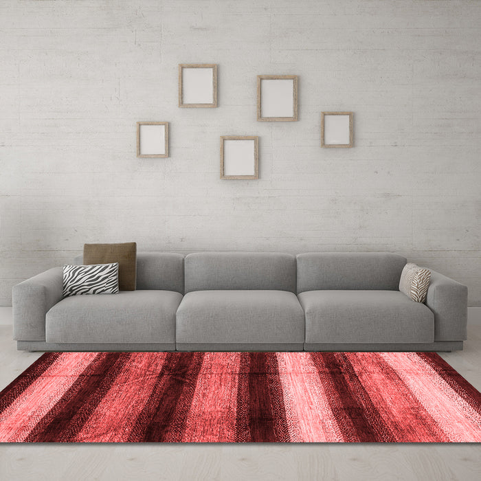Modern Red Washable Rugs