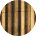 Round Abstract Brown Modern Rug, abs3284brn