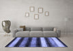 Machine Washable Abstract Blue Modern Rug in a Living Room, wshabs3284blu