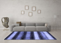 Machine Washable Abstract Blue Modern Rug, wshabs3284blu