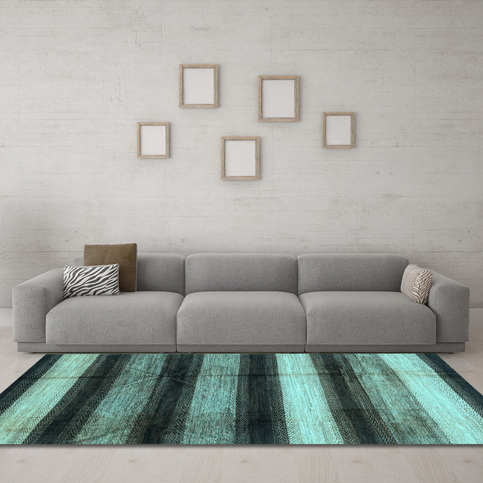 Machine Washable Abstract Light Blue Modern Rug in a Living Room, wshabs3284lblu