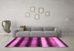 Machine Washable Abstract Pink Modern Rug in a Living Room, wshabs3284pnk