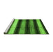 Sideview of Machine Washable Abstract Green Modern Area Rugs, wshabs3284grn