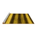 Sideview of Machine Washable Abstract Yellow Modern Rug, wshabs3284yw