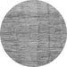 Round Machine Washable Abstract Gray Modern Rug, wshabs3285gry