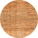 Round Abstract Orange Modern Rug, abs3285org