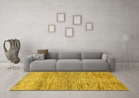 Machine Washable Abstract Yellow Modern Rug, wshabs3285yw