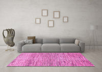 Machine Washable Abstract Pink Modern Rug, wshabs3285pnk