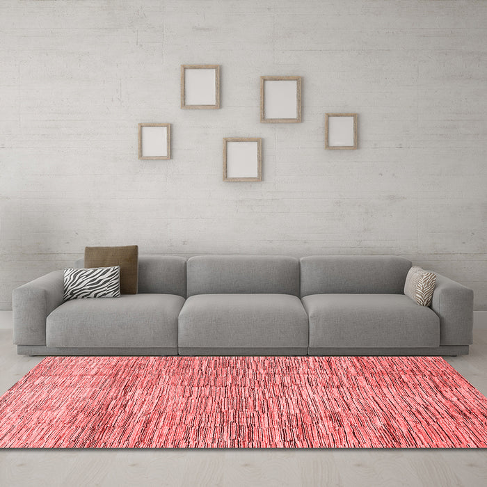 Modern Red Washable Rugs