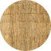 Round Abstract Brown Modern Rug, abs3285brn