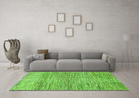 Machine Washable Abstract Green Modern Rug, wshabs3285grn