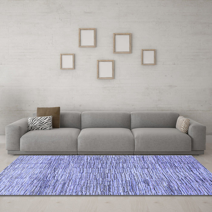 Machine Washable Abstract Blue Modern Rug in a Living Room, wshabs3285blu