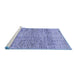 Sideview of Machine Washable Abstract Blue Modern Rug, wshabs3285blu