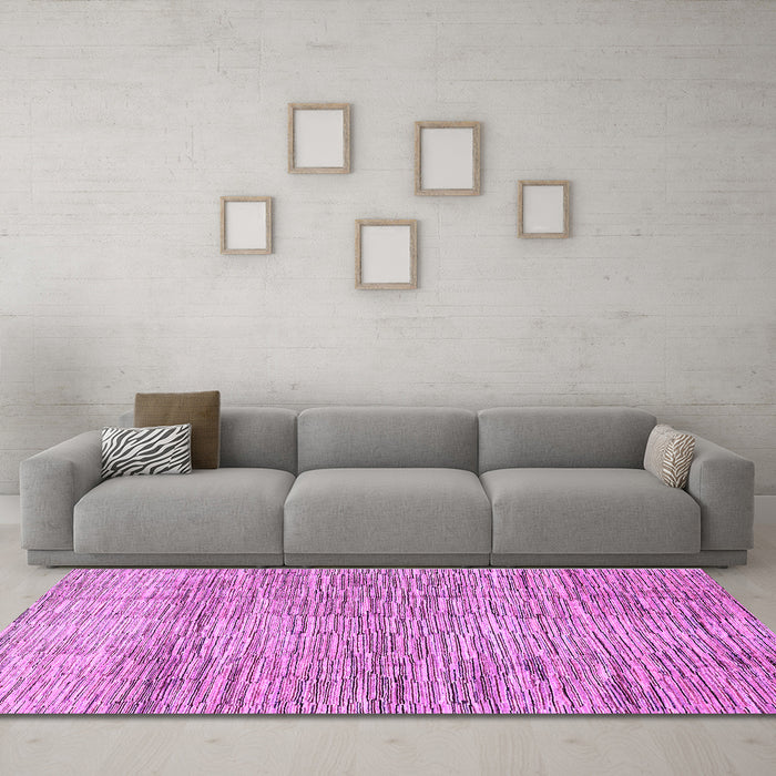 Machine Washable Abstract Purple Modern Area Rugs in a Living Room, wshabs3285pur
