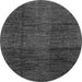 Round Abstract Gray Modern Rug, abs3286gry