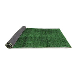 Sideview of Abstract Emerald Green Modern Rug, abs3286emgrn