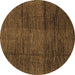 Round Machine Washable Abstract Brown Modern Rug, wshabs3286brn