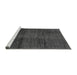 Sideview of Machine Washable Abstract Gray Modern Rug, wshabs3286gry