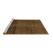 Sideview of Machine Washable Abstract Brown Modern Rug, wshabs3286brn