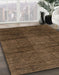 Abstract Bakers Brown Modern Rug in Family Room, abs3286