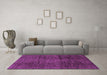 Machine Washable Abstract Purple Modern Area Rugs in a Living Room, wshabs3286pur