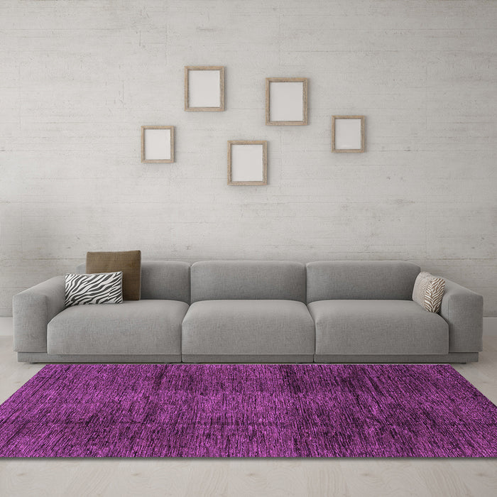 Machine Washable Abstract Purple Modern Area Rugs in a Living Room, wshabs3286pur
