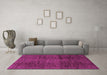 Machine Washable Abstract Pink Modern Rug in a Living Room, wshabs3286pnk