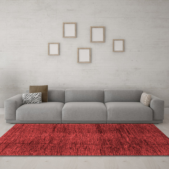 Modern Red Washable Rugs